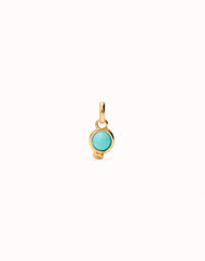 Charm With Turquoise Stone - Gold