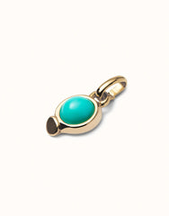 Charm With Turquoise Stone - Gold