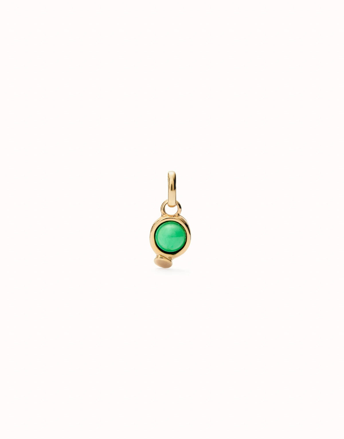 Charm With Green Stone - Gold