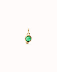 Charm With Green Stone - Gold