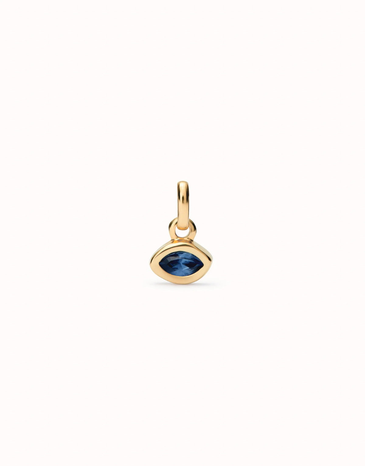 Charm With Blue Glass - Gold