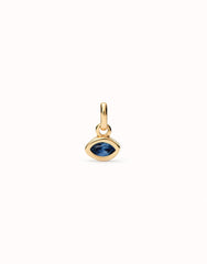 Charm With Blue Glass - Gold