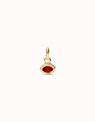 Charm With Red Glass - Gold
