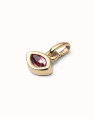 Charm With Pink Crystal - Gold