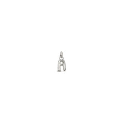 Small A Initial Charm - Silver