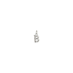 Small B Initial Charm - Silver