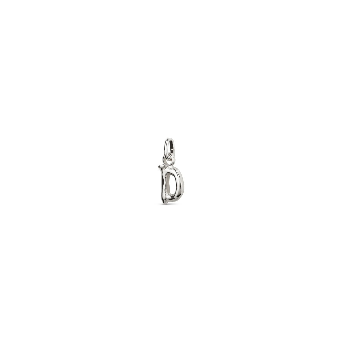 Small D Initial Charm - Silver