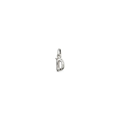Small D Initial Charm - Silver