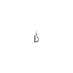 Small D Initial Charm - Silver