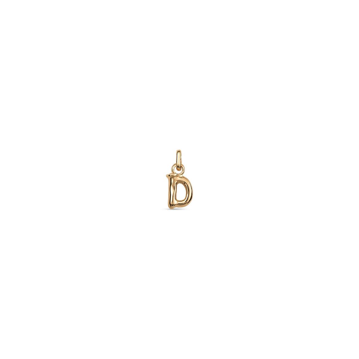 Small D Initial Charm - Gold