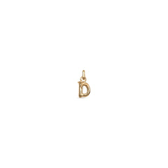 Small D Initial Charm - Gold