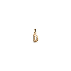 Small D Initial Charm - Gold