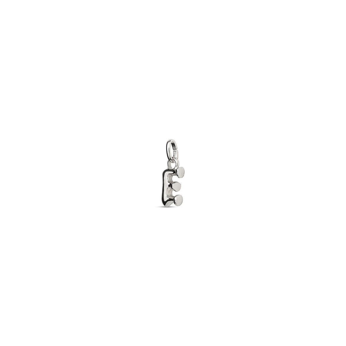 Small E Initial Charm - Silver