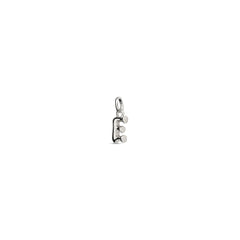 Small E Initial Charm - Silver