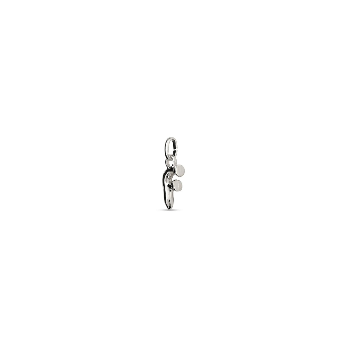 Small F Initial Charm - Silver