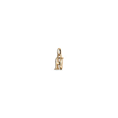 Small H Initial Charm - Gold