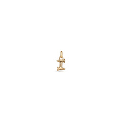 Small I Initial Charm - Gold