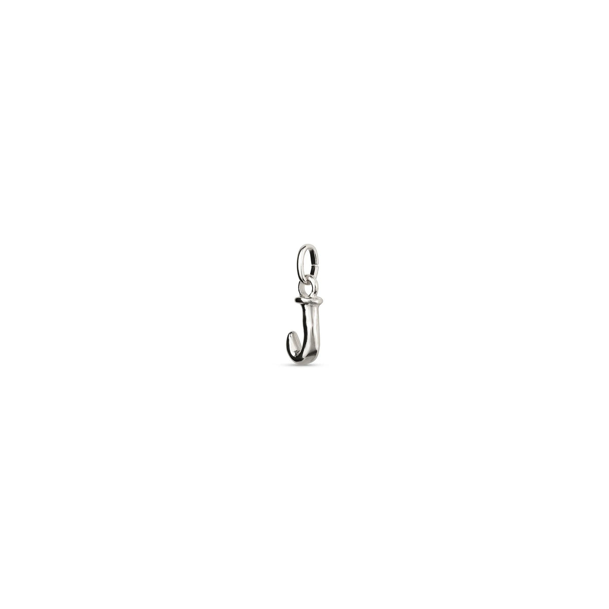 Small J Initial Charm - Silver