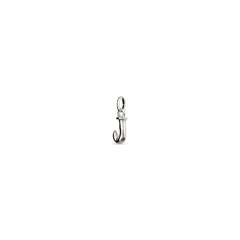 Small J Initial Charm - Silver