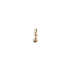 Small J Initial Charm - Gold