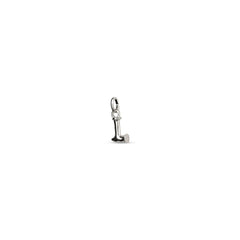 Small L Initial Charm - Silver
