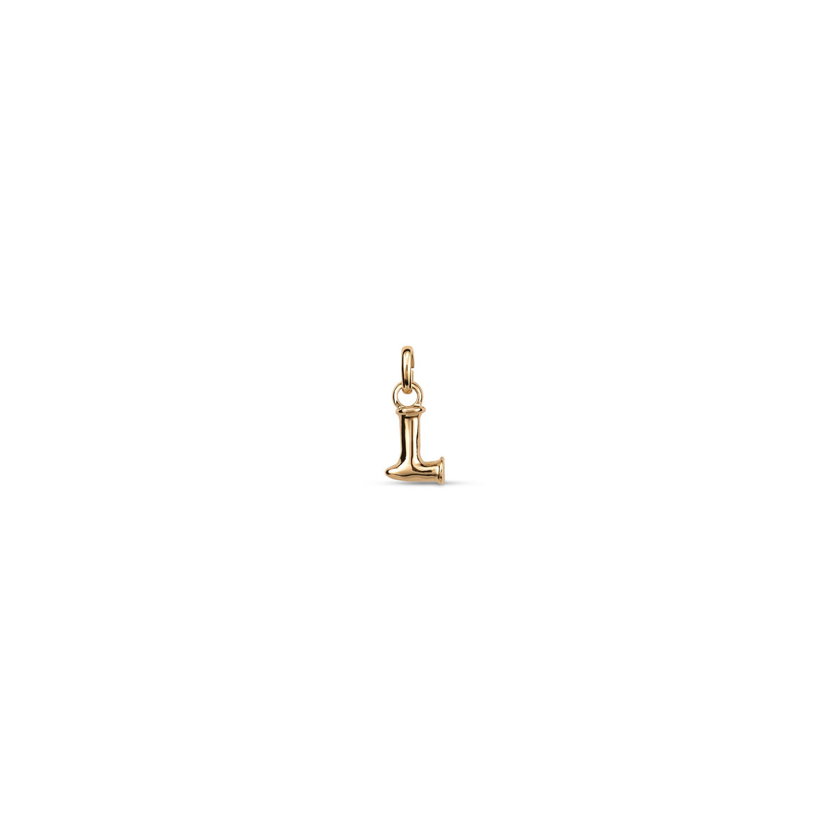 Small L Initial Charm - Gold