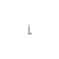Small L Initial Charm - Gold