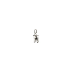 Small M Initial Charm - Silver