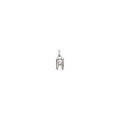 Small M Initial Charm - Silver