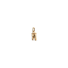 Small M Initial Charm - Gold