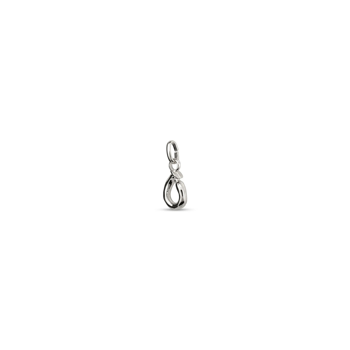 Small O Initial Charm - Silver