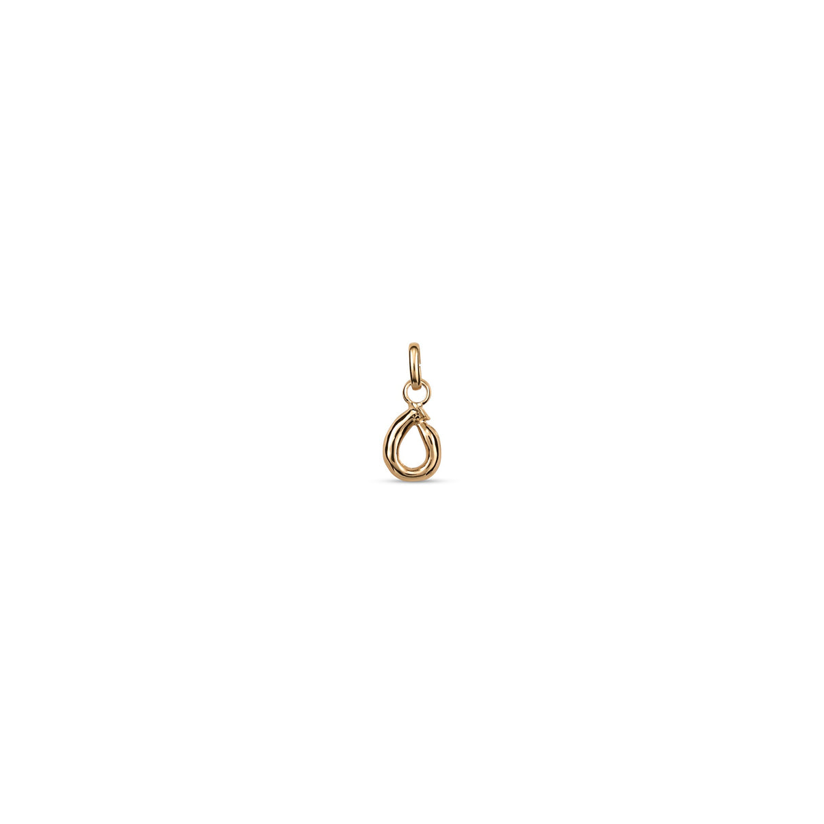 Small O Initial Charm - Gold