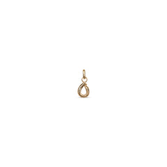 Small O Initial Charm - Gold