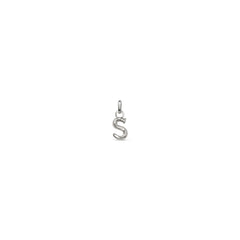 Small S Initial Charm - Silver