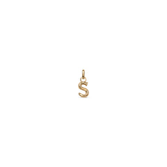 Small S Initial Charm - Gold