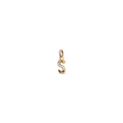 Small S Initial Charm - Gold