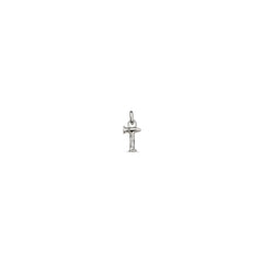 Small T Initial Charm - Silver