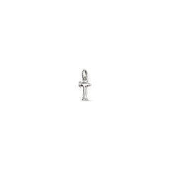 Small T Initial Charm - Silver