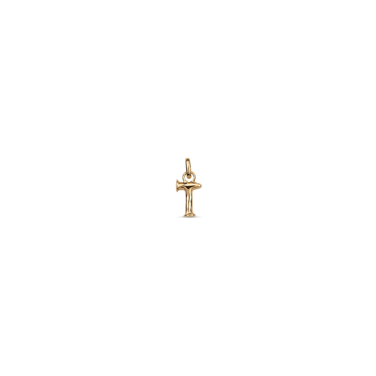 Small T Initial Charm - Gold