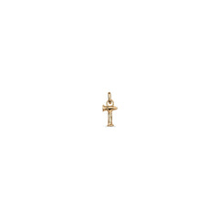 Small T Initial Charm - Gold