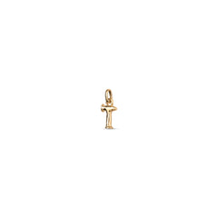 Small T Initial Charm - Gold
