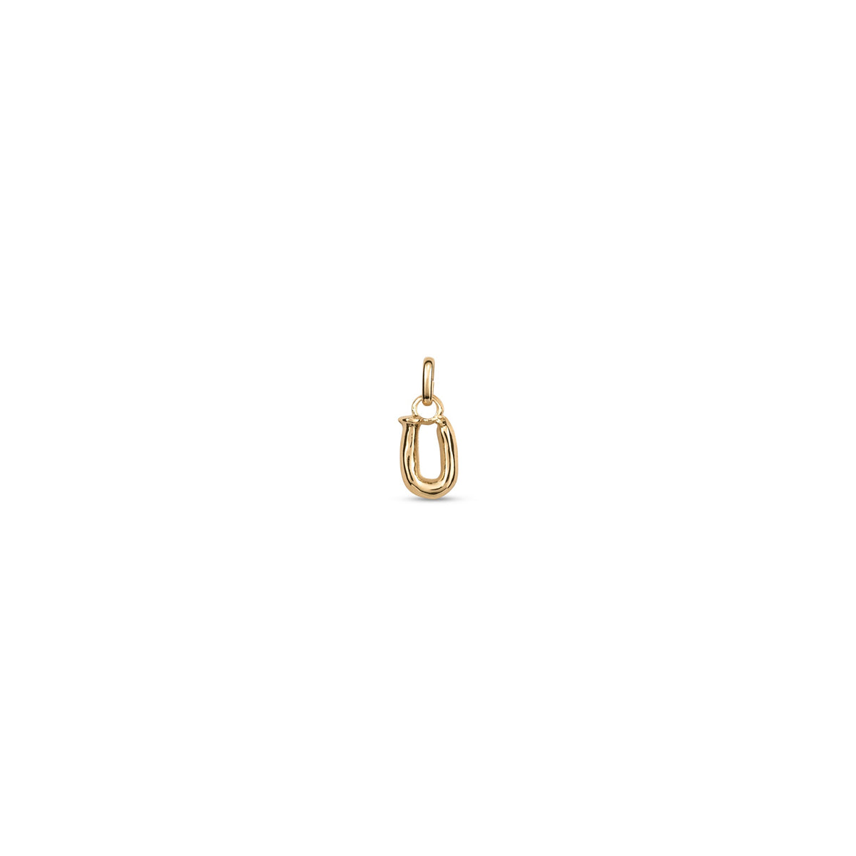 Small U Initial Charm - Gold