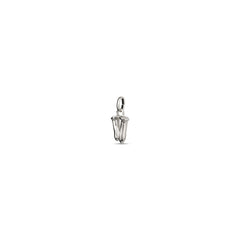Small V Initial Charm - Silver