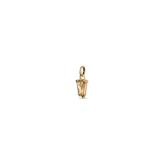 Small V Initial Charm - Gold
