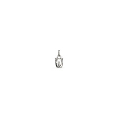 Small W Initial Charm - Silver