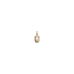 Small W Initial Charm - Gold