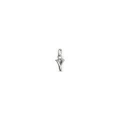 Small Y Initial Charm - Silver