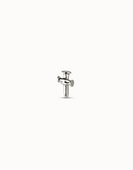Cross-Shaped Piercing Charm - Silver