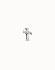 Cross-Shaped Piercing Charm - Silver