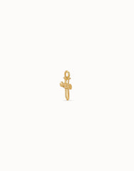 Cross-Shaped Piercing Charm - Gold